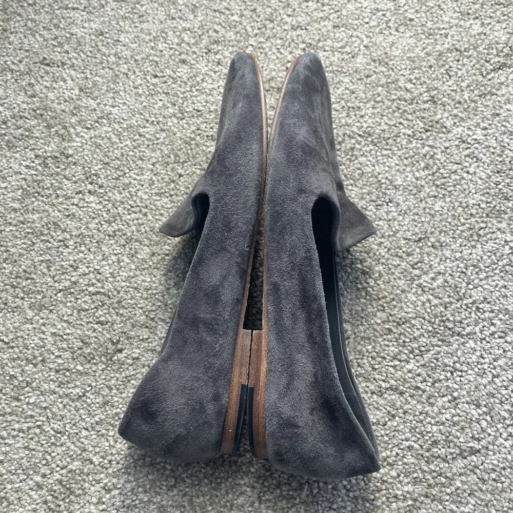 VINCE Charcoal Velvet Slip On‎ Loafer Flats Preppy Women's Size 7M